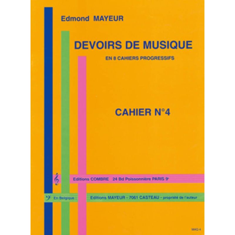 Mayeur, Edmond - Devoirs de musique cahier 4